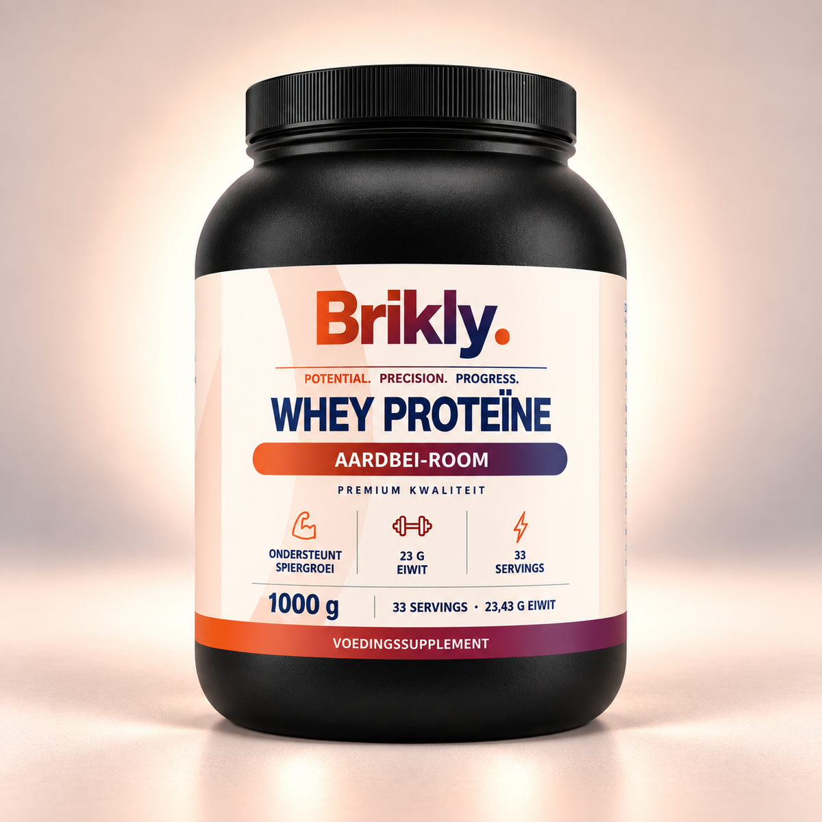 Premium Whey Proteïne Aardbei - 1,000g