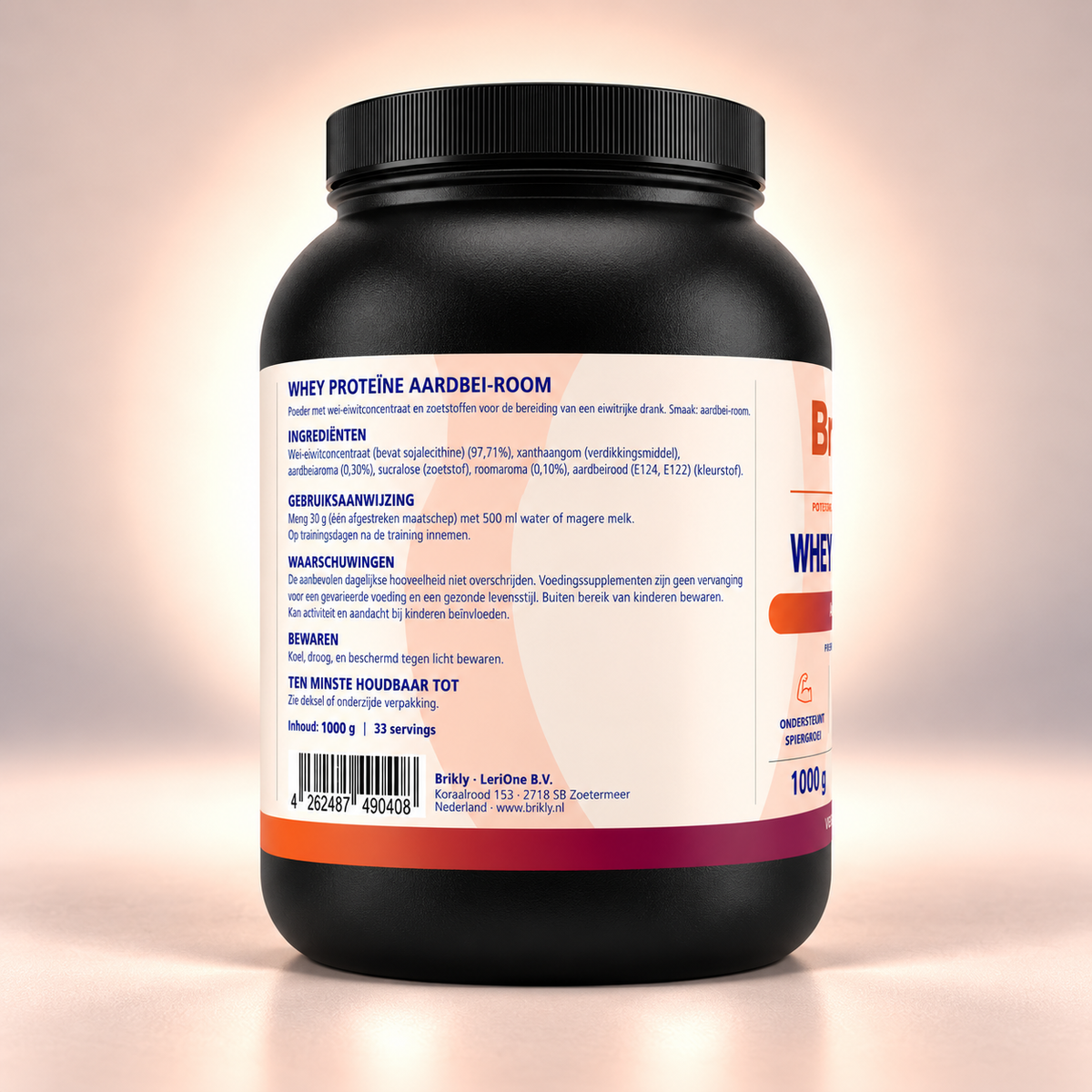 Premium Whey Proteïne Aardbei - 1,000g