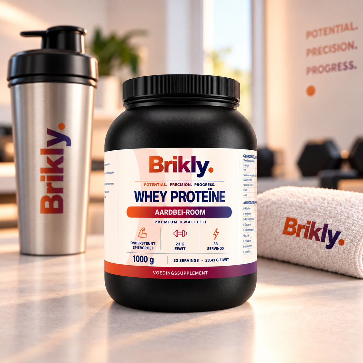 Premium Whey Proteïne Aardbei - 1,000g
